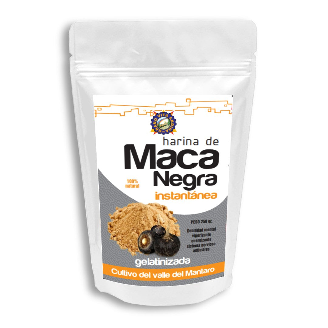 Harina de Maca negra: 100% pura gelatinizada